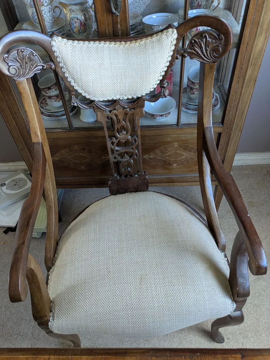 Antique table and chairs - Image 2