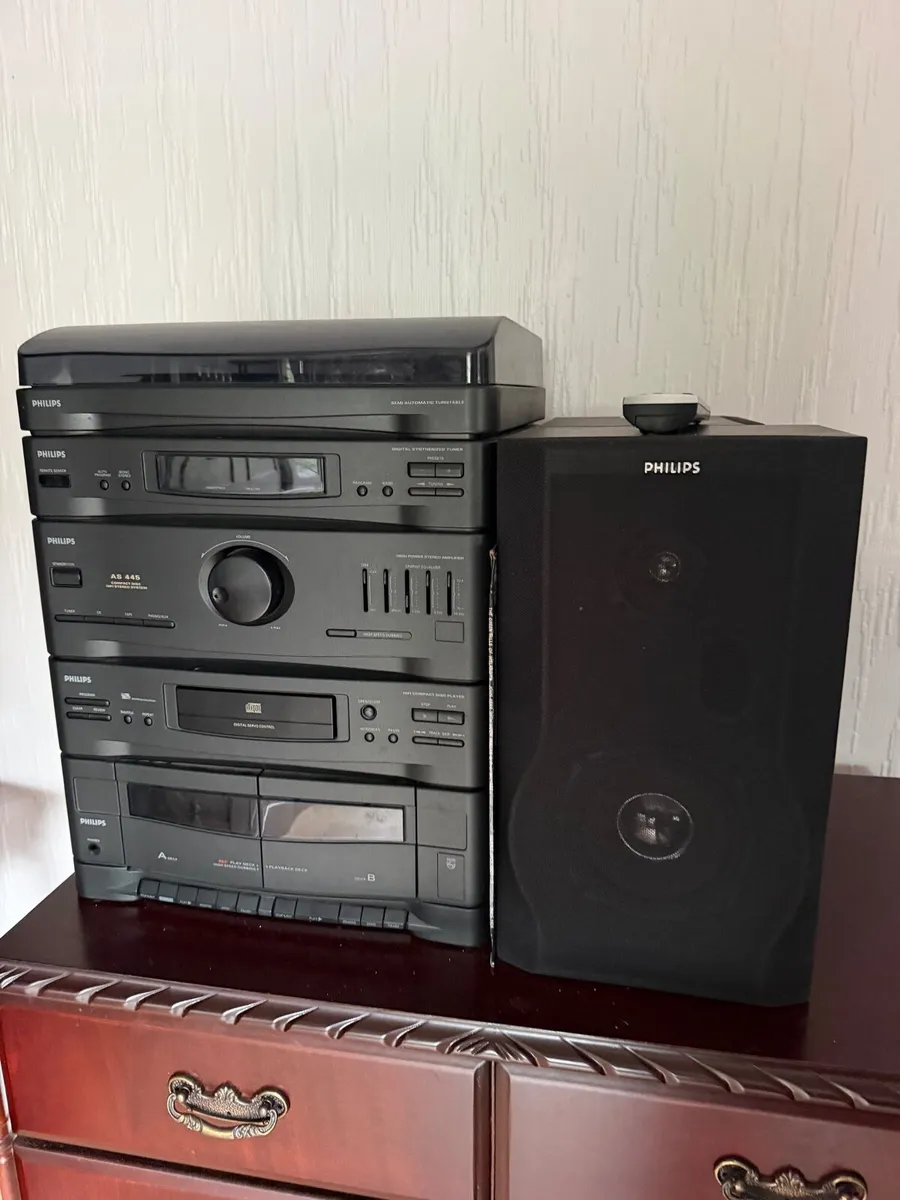 philips AS 445 Record Player with 2 speakers