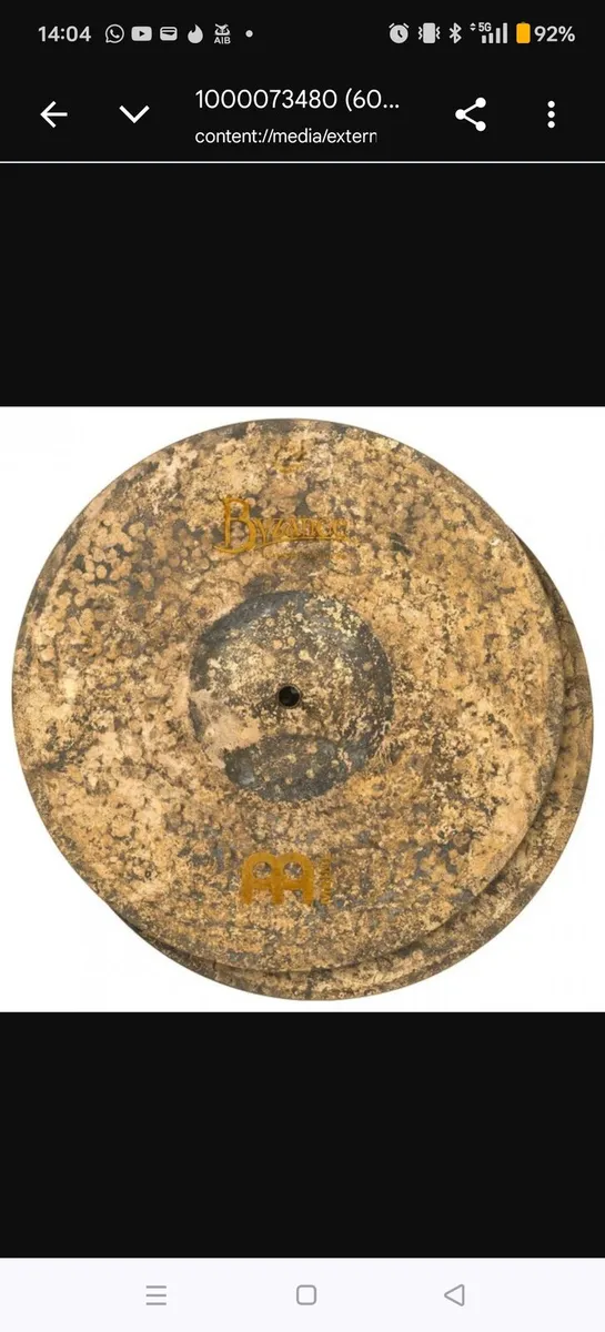 Meinl Byzance Vintage Pure 14" hats