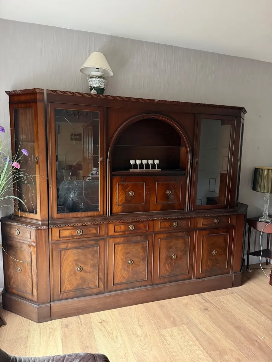 Mahogany Glass Cabinet - Image 1