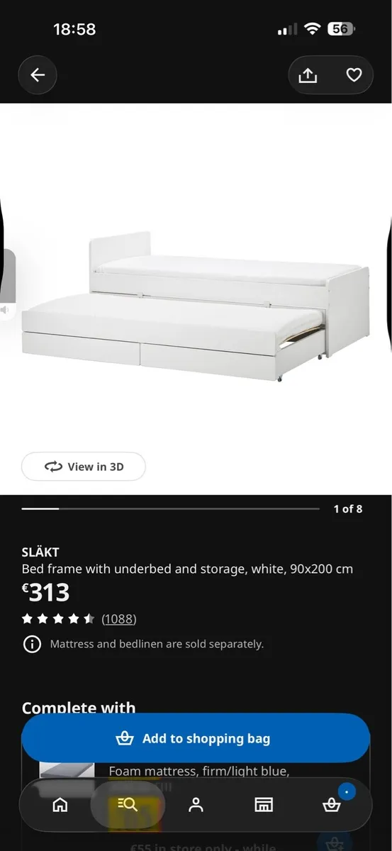 Bed frame with underbed and storage - Image 4