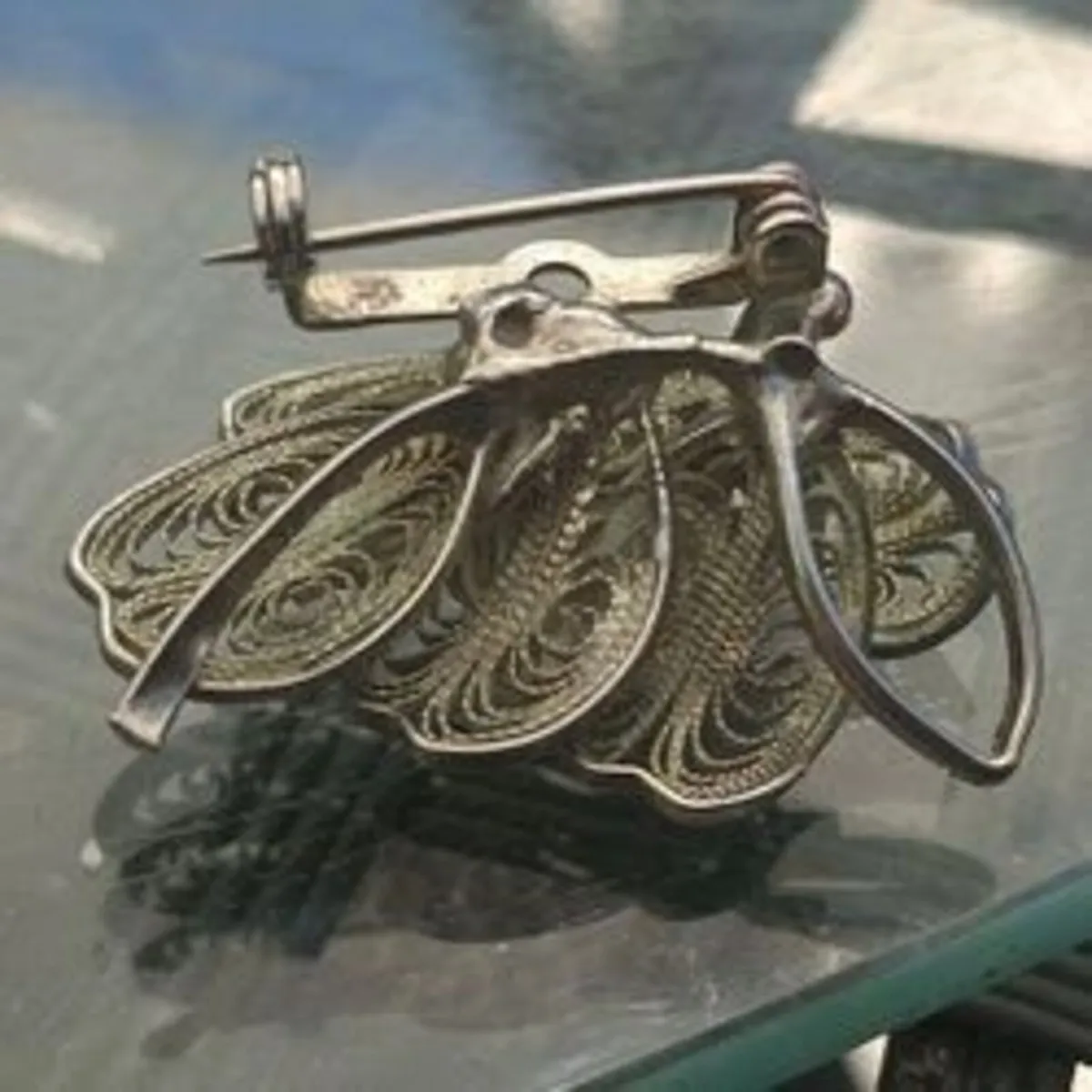 Beautiful old Silver Broach with Pearls - Image 3