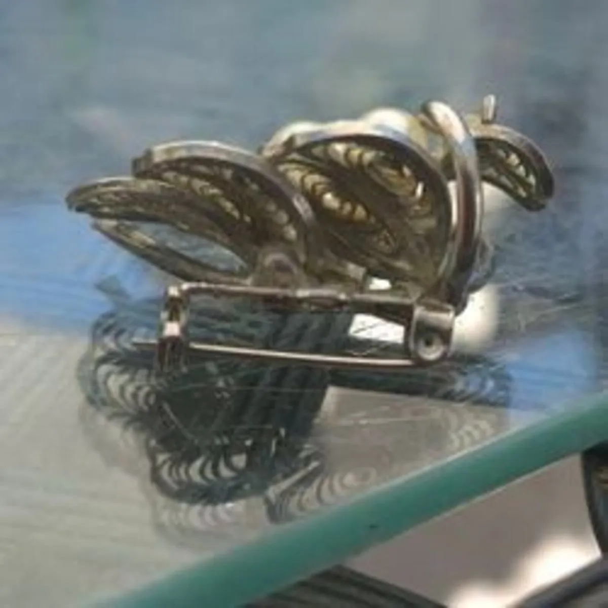 Beautiful old Silver Broach with Pearls - Image 4