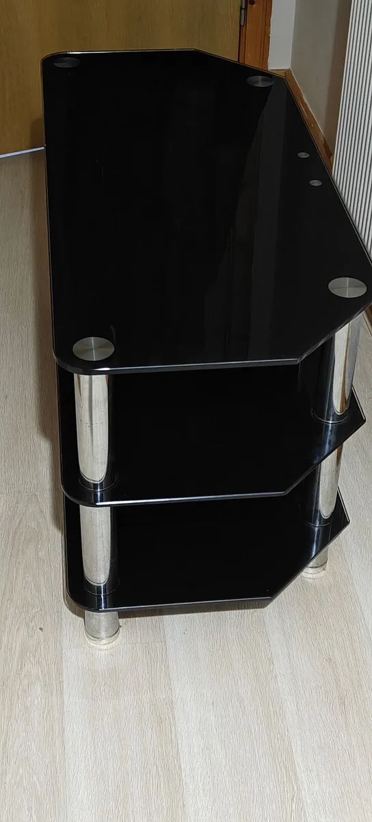 Black Glass TV Corner Unit - Image 2