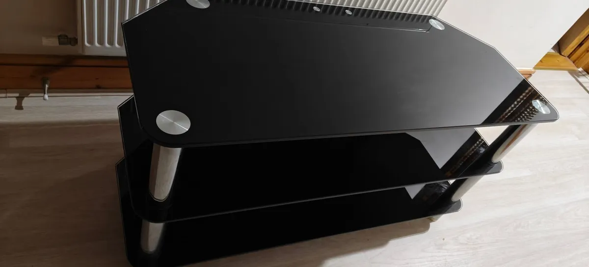 Black Glass TV Corner Unit - Image 1