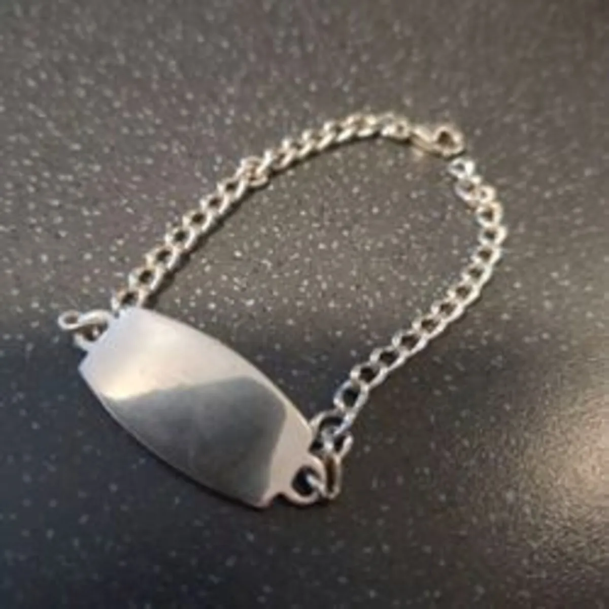 Vintage stamped Silver Identity Bracelet - Image 3