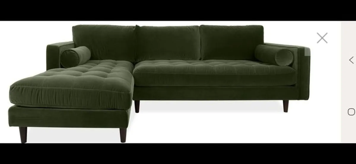 L shaped couch - good condition but sun faded - Image 2