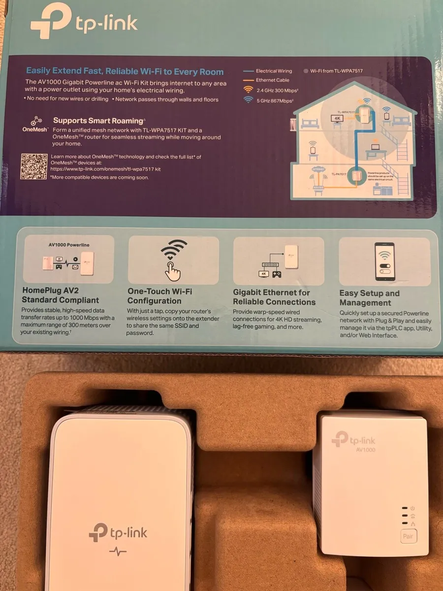 TP-Link AV1000 Gigabit Powerline Wi-Fi Extender - Image 4