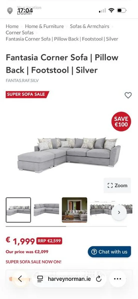 corner sofa, footstool & armchair - Image 4
