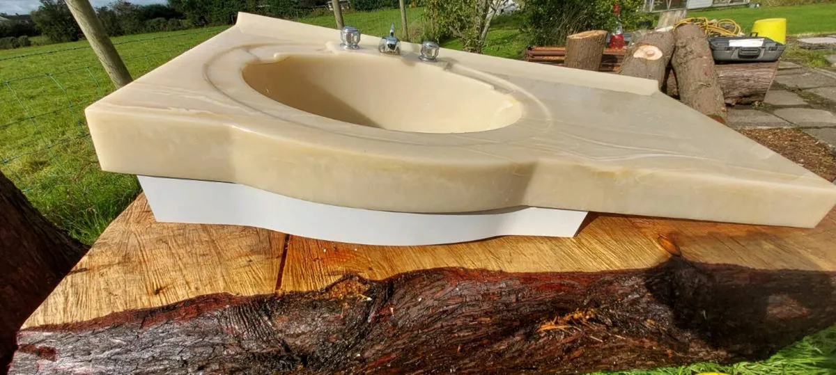Resin marble vanity sink - Image 1