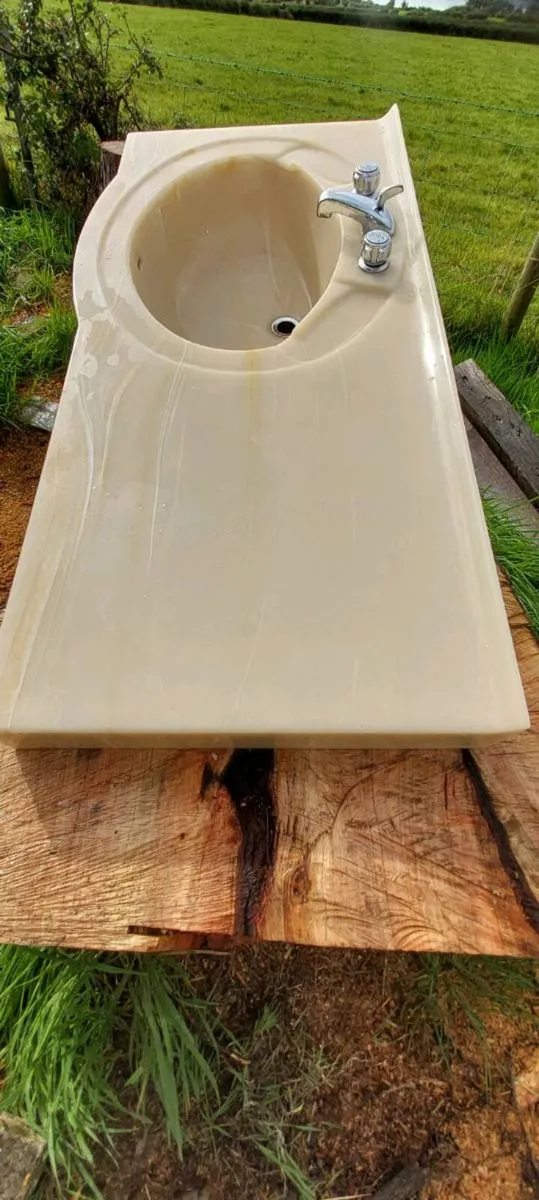 Resin marble vanity sink - Image 4