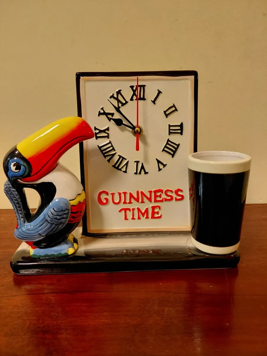 Guinness Toucan Ceramic Clock (Quiet Sweep) - Image 1