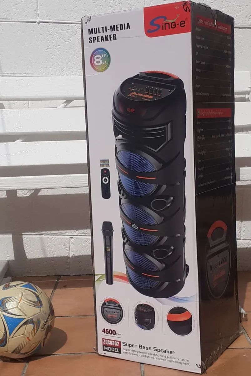 Karaoke 4 foot Tower+Microphone - Image 1
