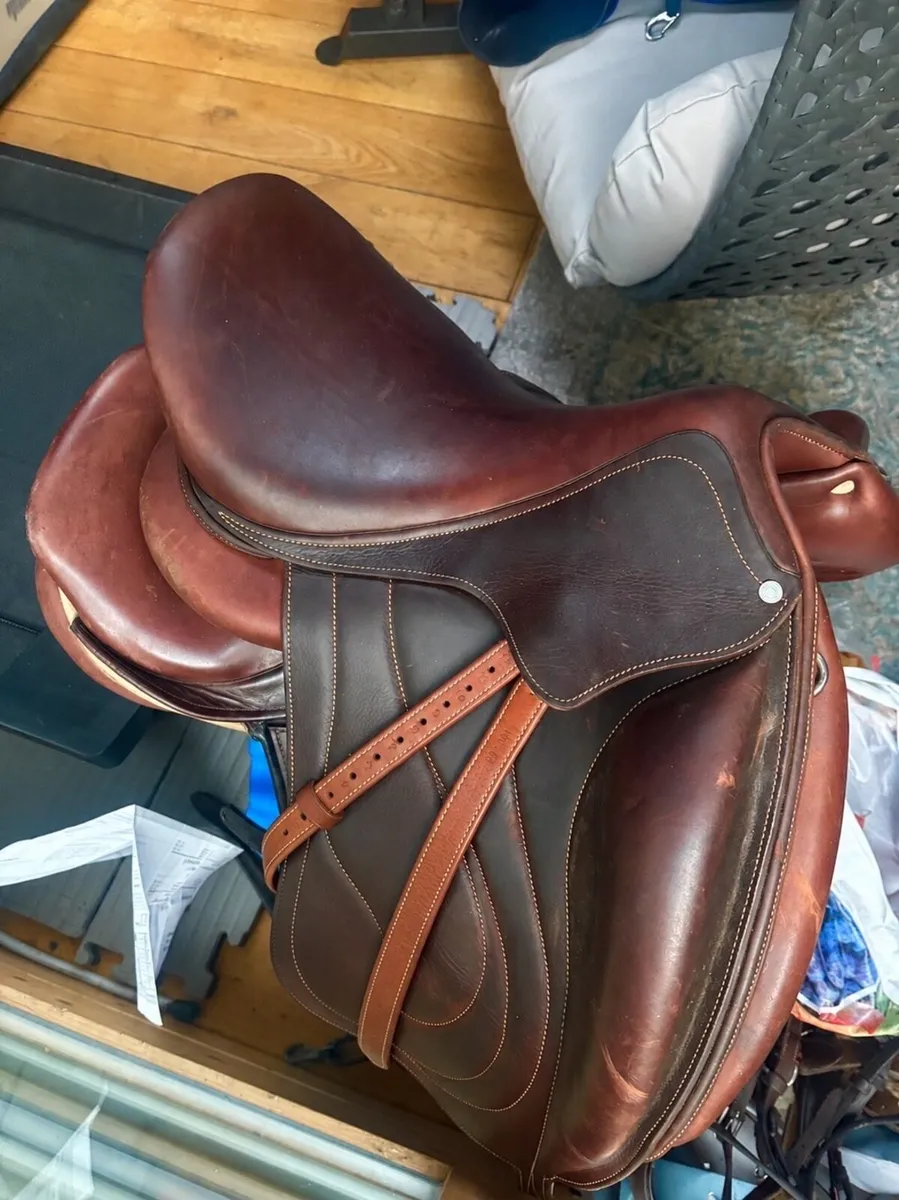 Antares brown dressage saddle 17” - Image 2