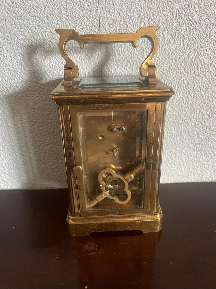 Mechanical brass carriage clock - Image 3