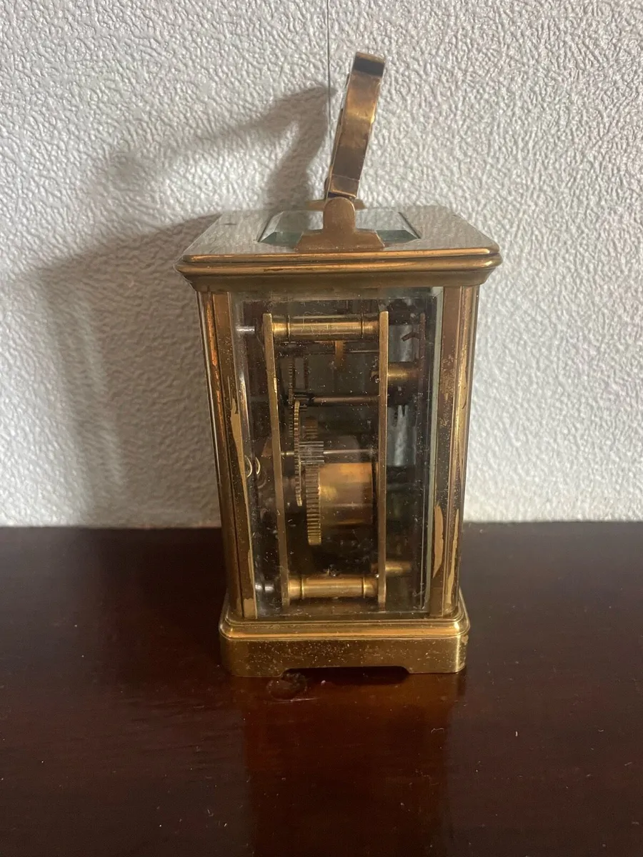 Mechanical brass carriage clock - Image 4