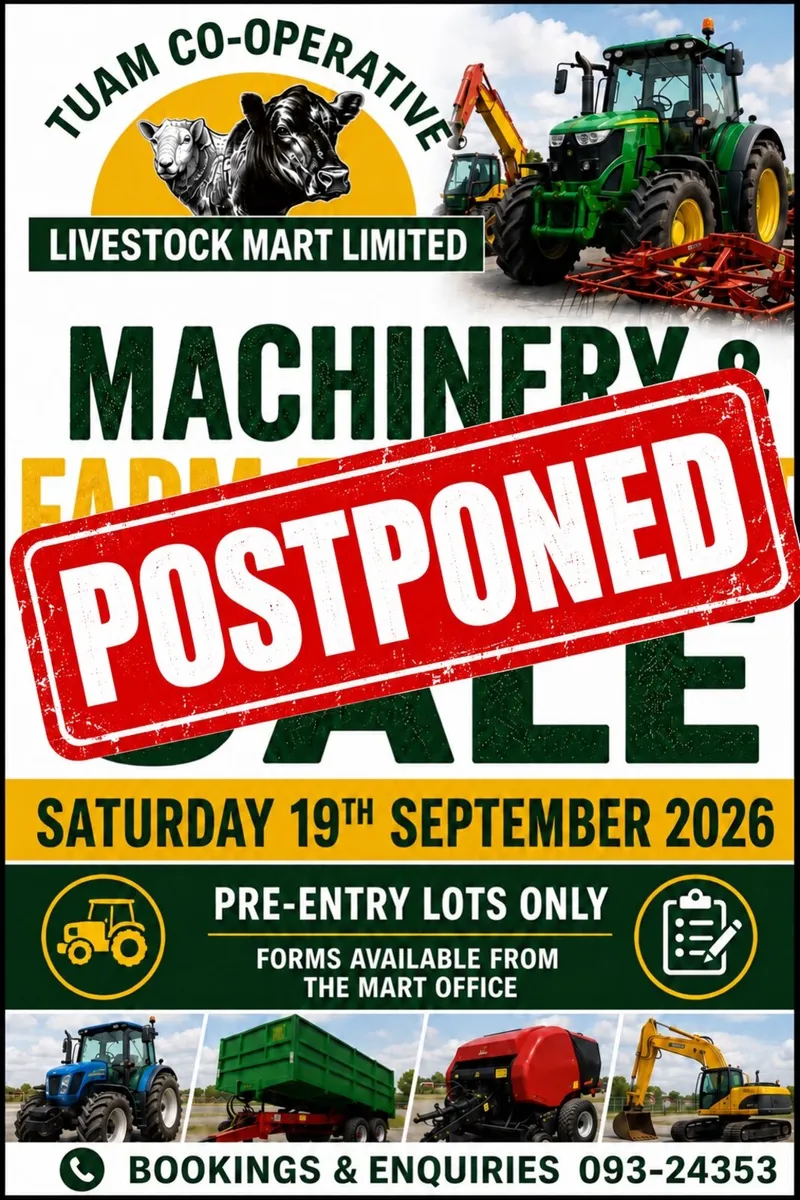 Tuam Machinery Auction - Saturday 19th Sept - Image 1