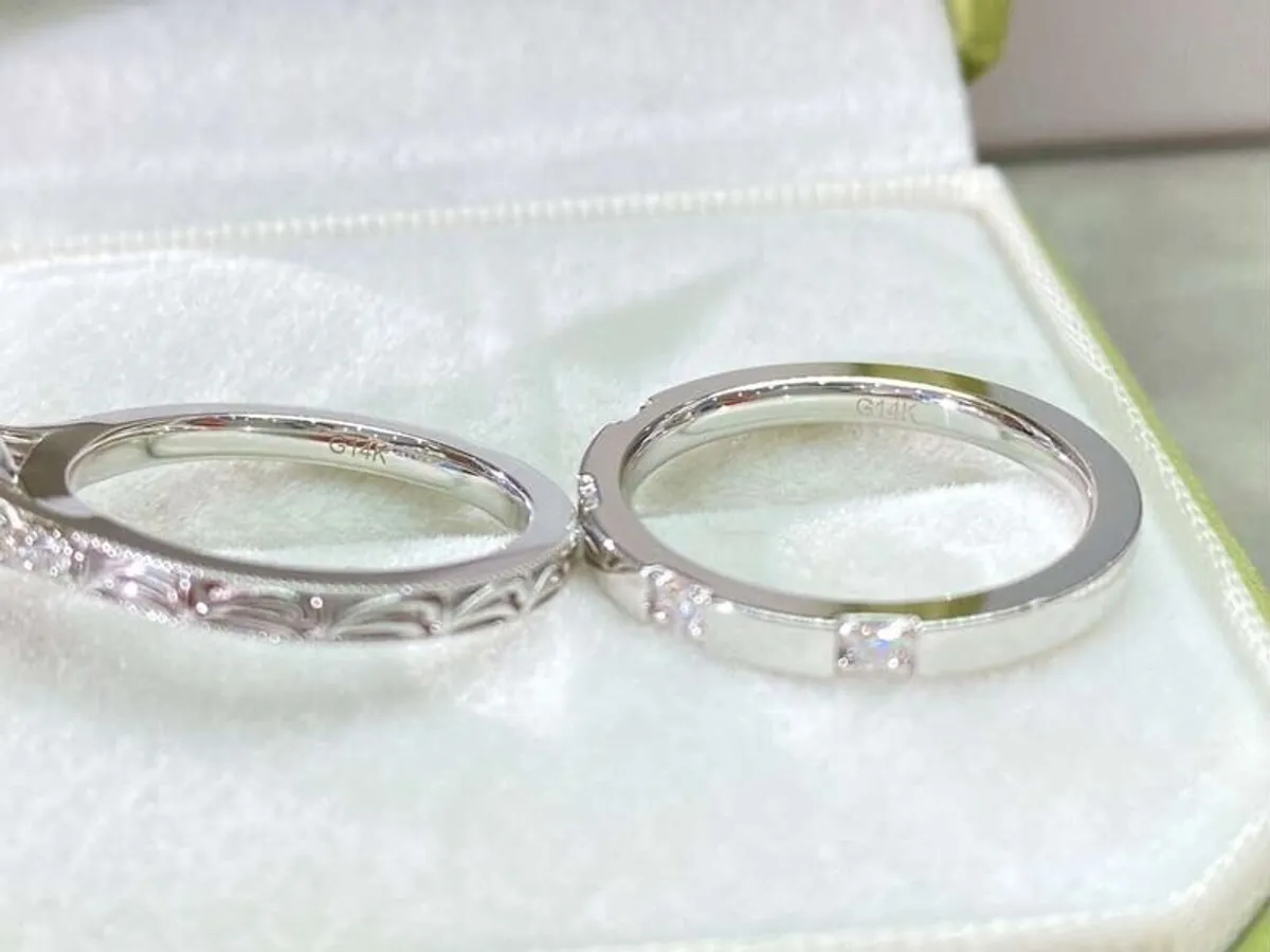 14K White Gold Moissanite ring - Image 2