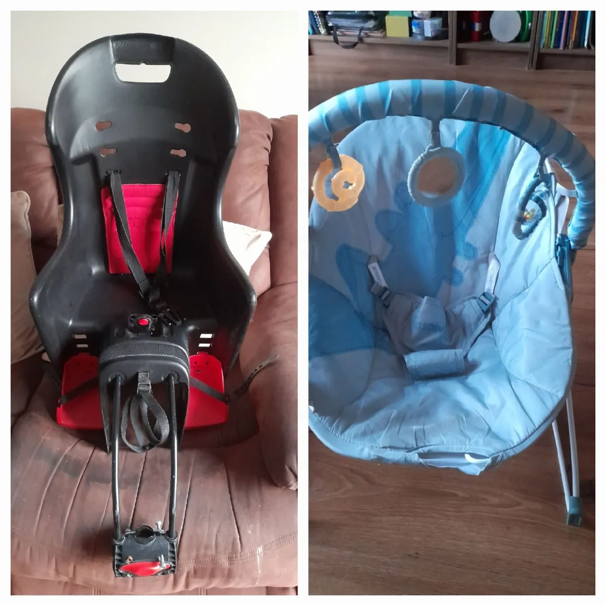 Free Baby bouncer and  bike seat - Image 2