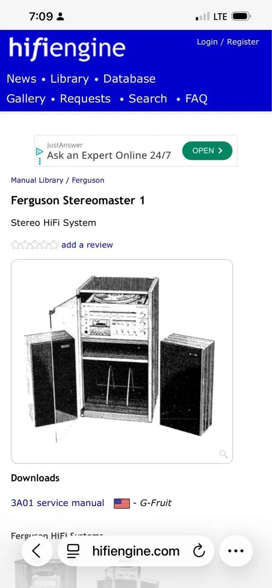 Vintage Ferguson Stereomaster 1 HiFi - Image 1