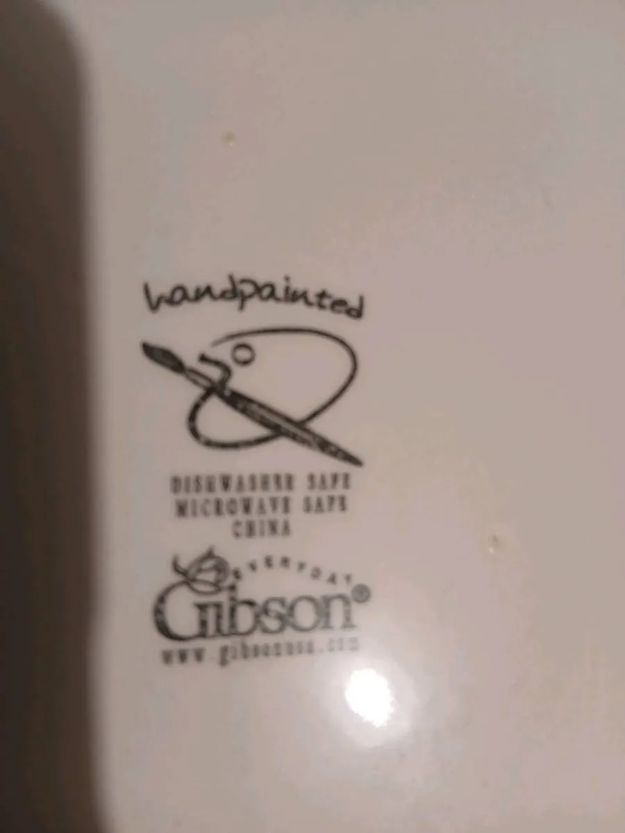 Set of 5 Gibson handpainted dinner plates - Image 2