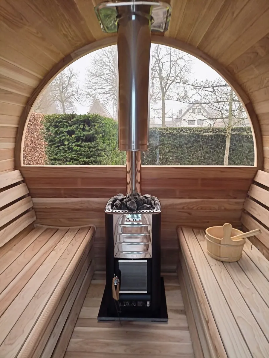 Canadian Red Cedar Barrel Sauna 270 cm - Image 3