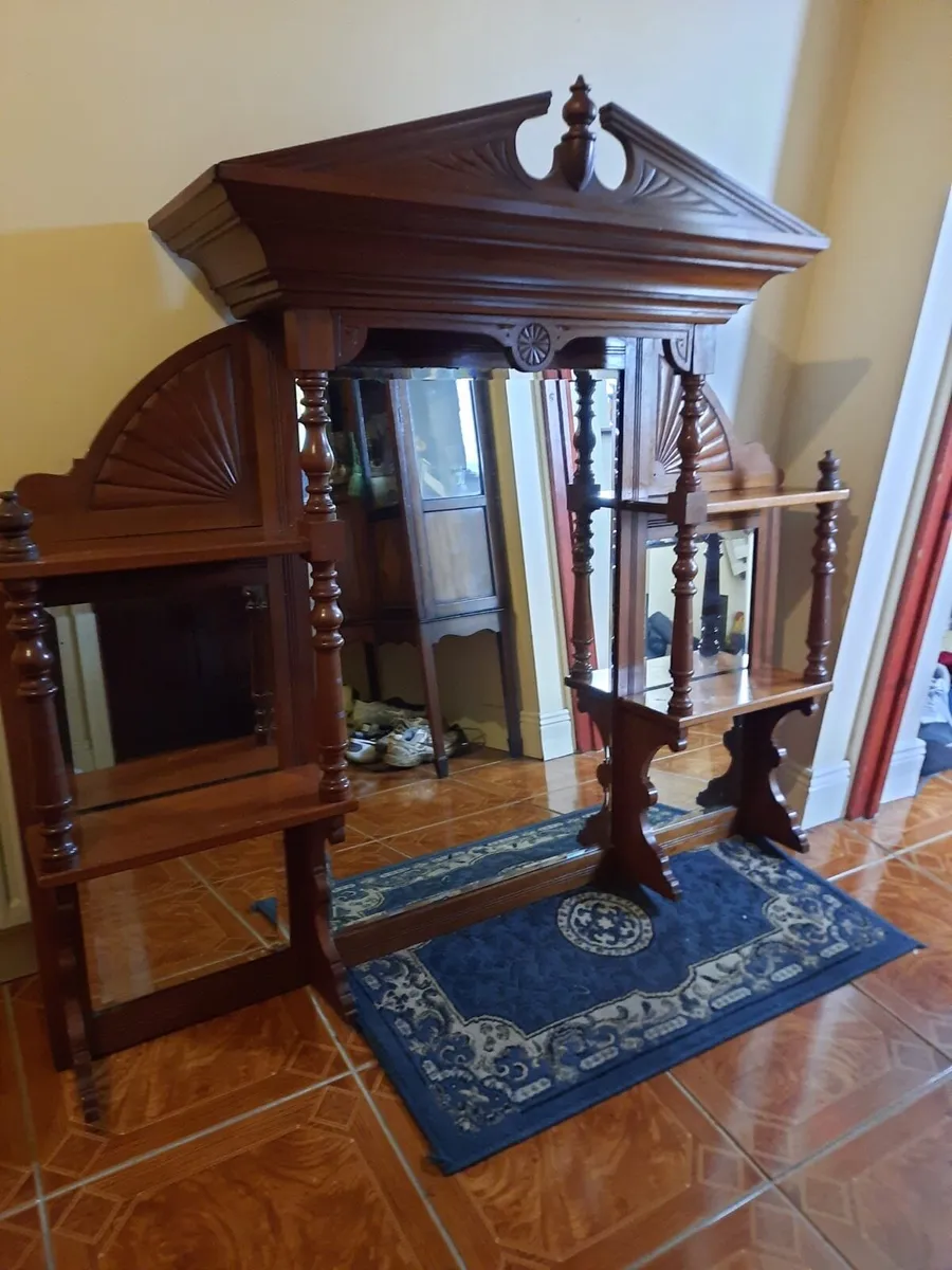 Antique overmantel - Image 2
