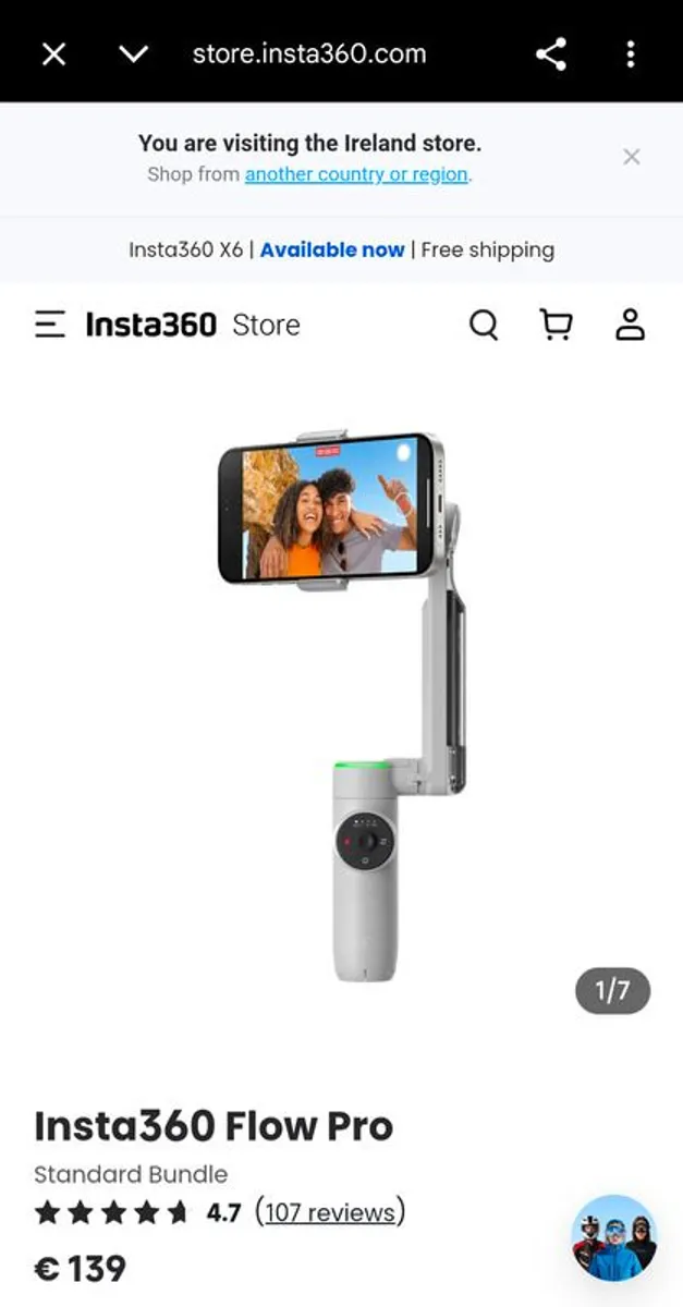 Insta360 Flow Pro_Brand New & Sealed - Image 1