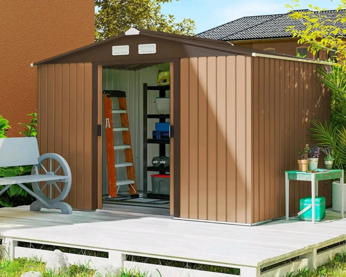 New 9 x 6ft Garden Metal Storage Shed.
Outdoor Sto - Image 1