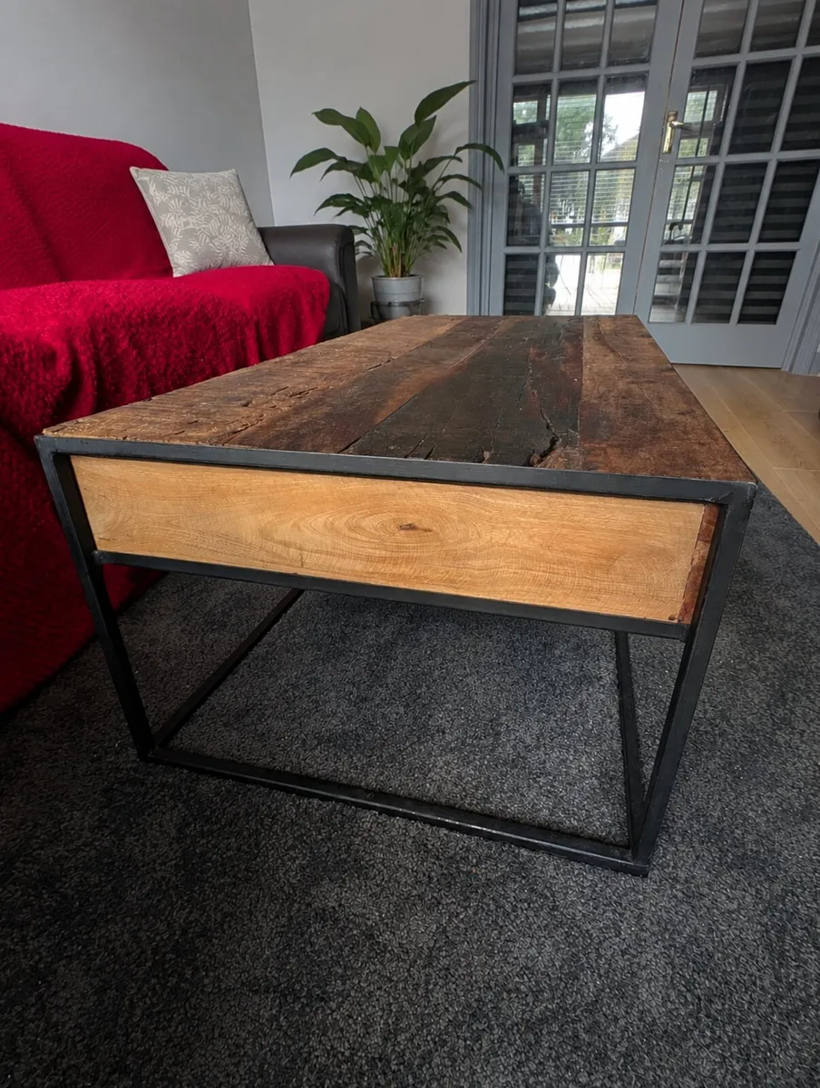 Large Acacia Wood Coffee Table - Image 2