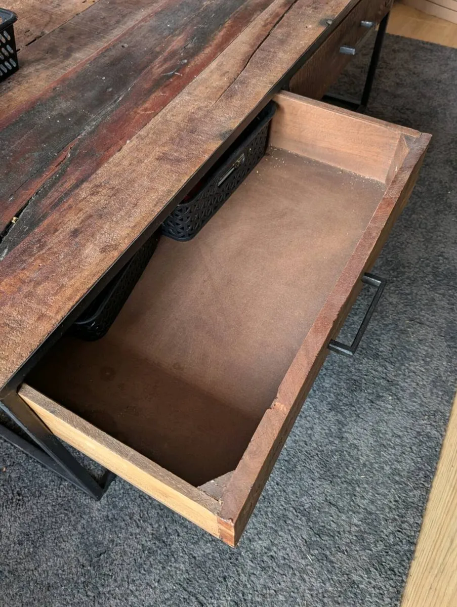 Large Acacia Wood Coffee Table - Image 4
