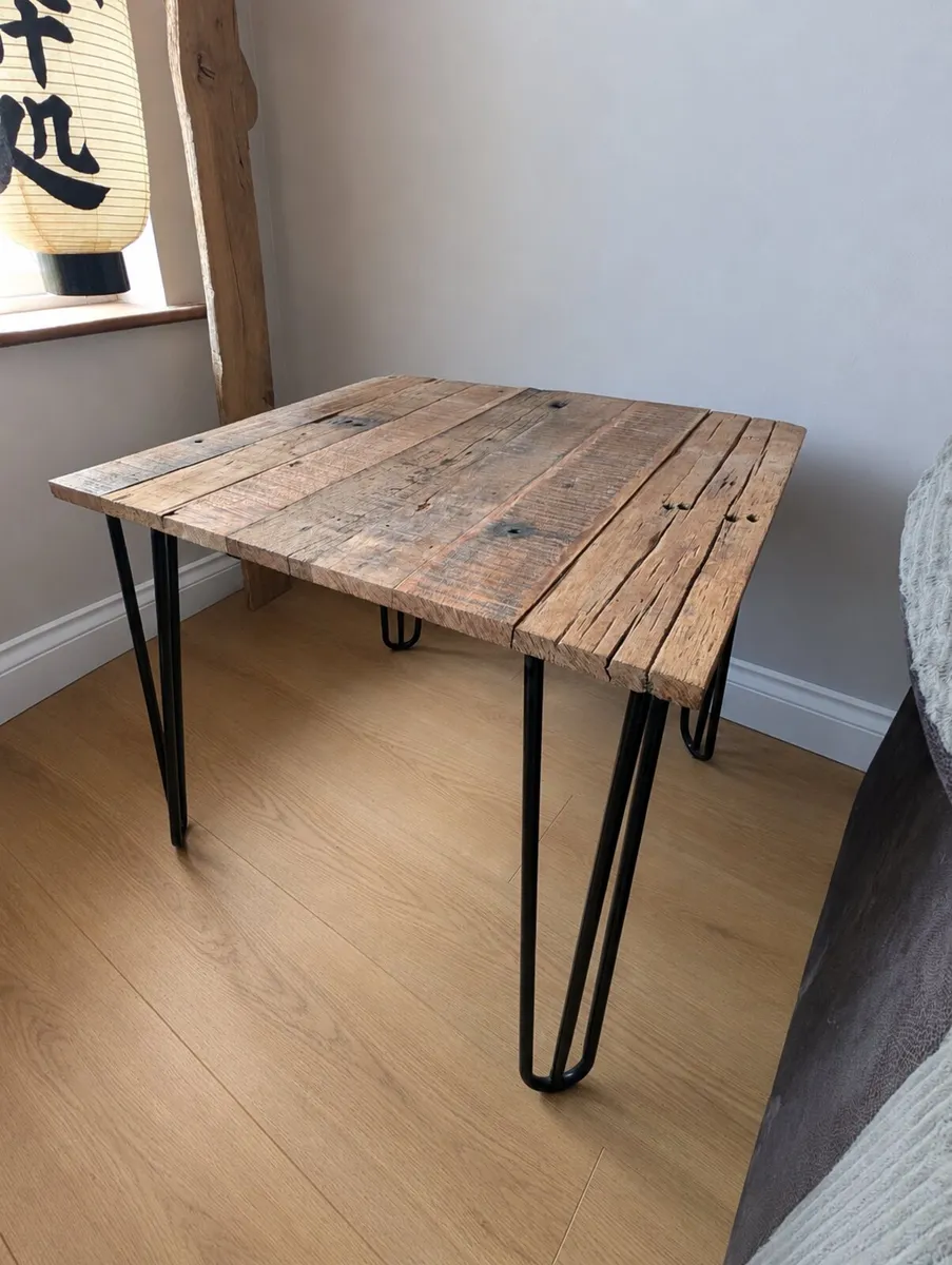 Acacia Wood Side Table - Image 1
