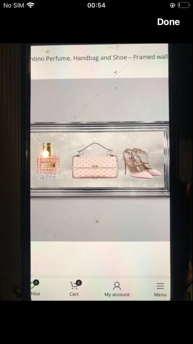 Large mirrored  Valentino wall art