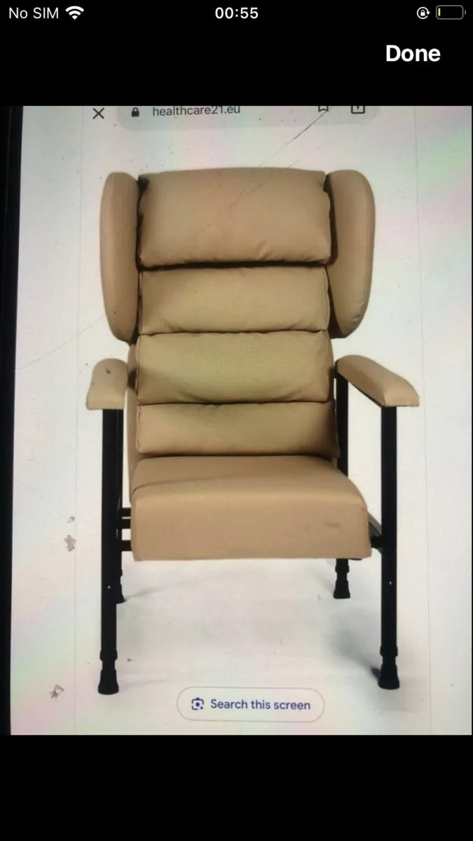Orthopaedic chair like new with adjustable legs