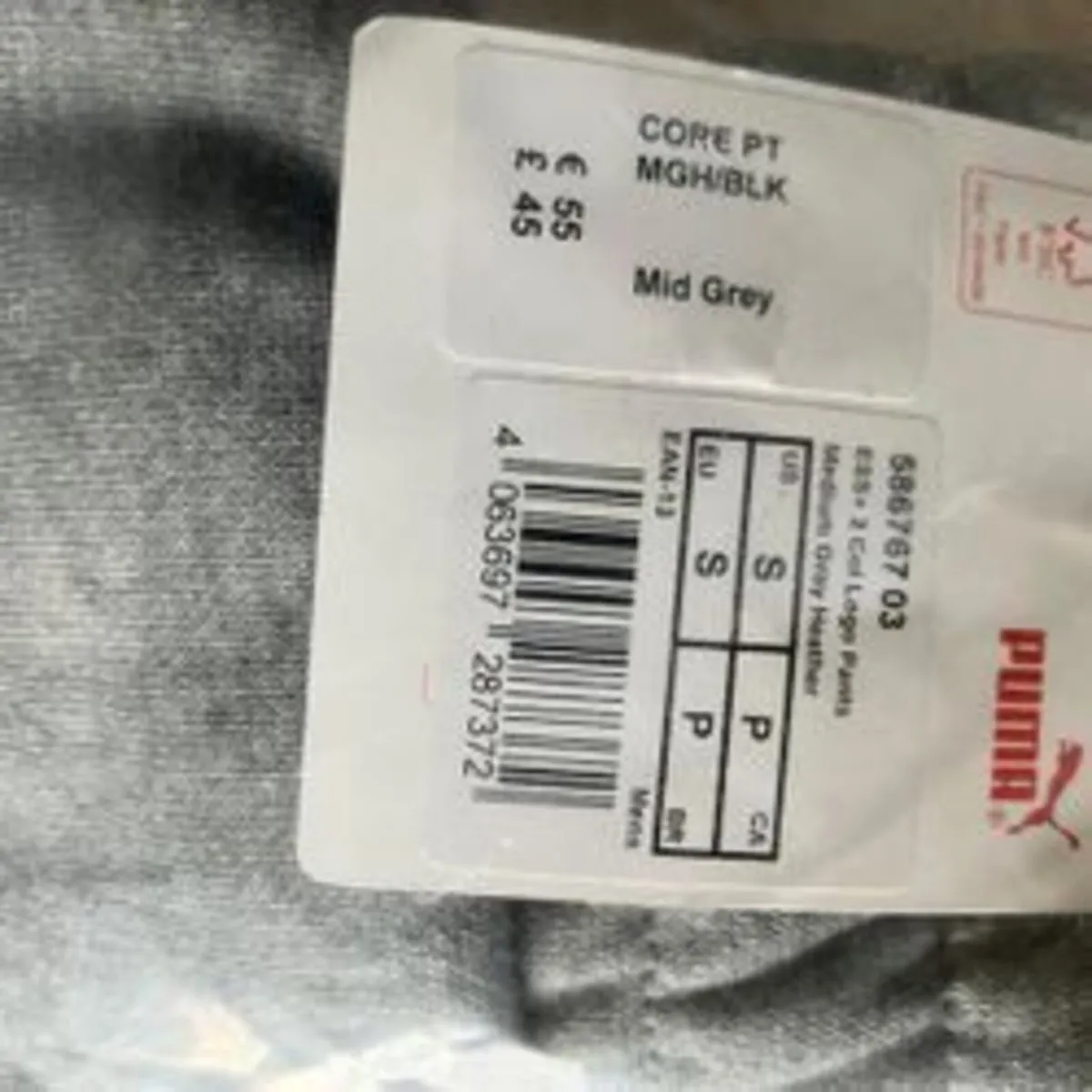 Puma Grey & Navy Joggers (Men's size S) - Image 3