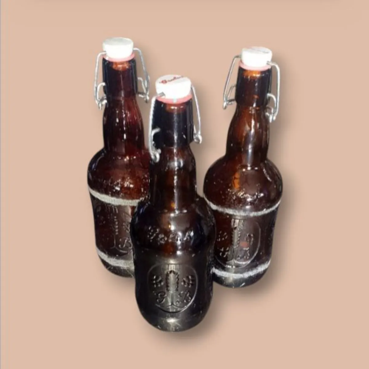 Trilogy of Vintage Brown Grolsch Swing-Top Bottles - Image 4