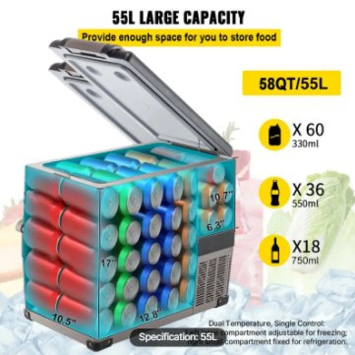 Portable Cool Box 55L Car Fridge 220 V - Image 3