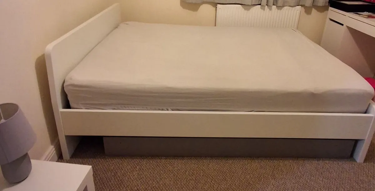 PRICE DROP - IKEA White Double Bed Frame - Image 2
