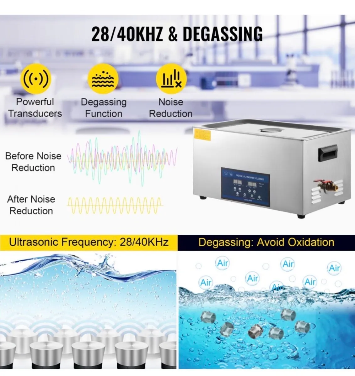30L Ultrasonic Cleaner Dual Frequency Ultrasonic - Image 3