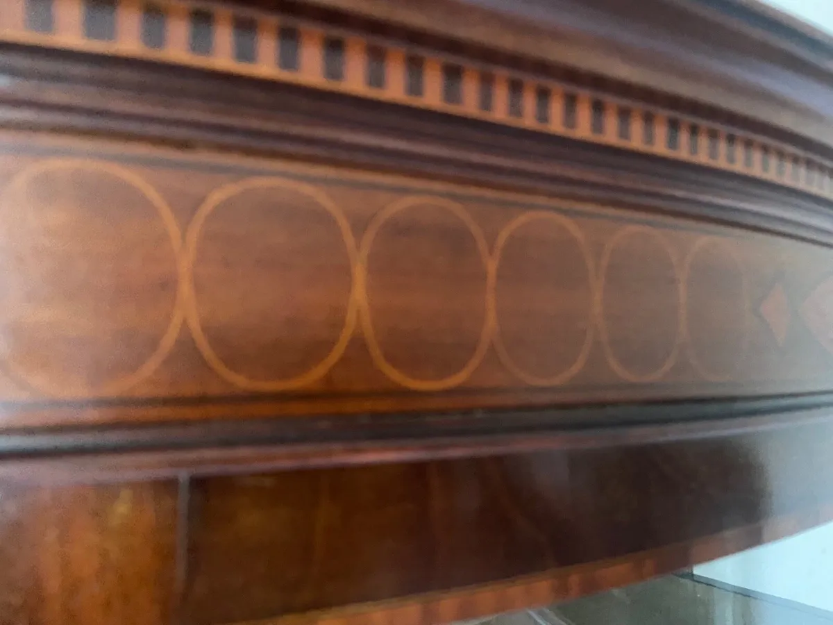 Edwardian Bow front display dresser - Image 2