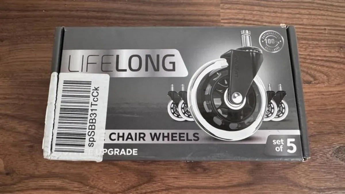 Set of 5 Office Chair Caster Wheels 3 inch