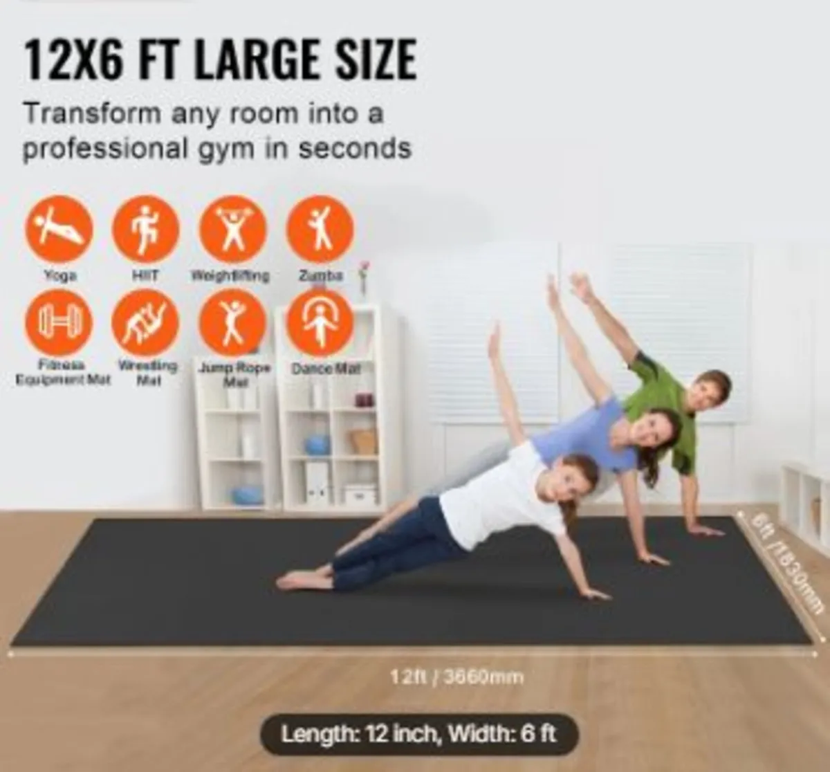 Exercise Mat Non Slip Yoga Mat Gym - Image 2