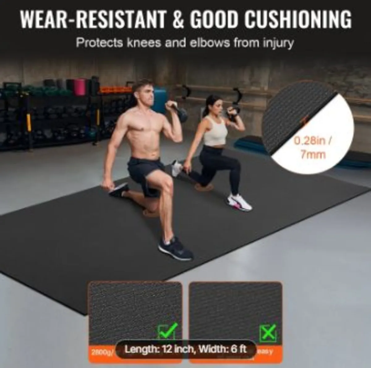Exercise Mat Non Slip Yoga Mat Gym - Image 4