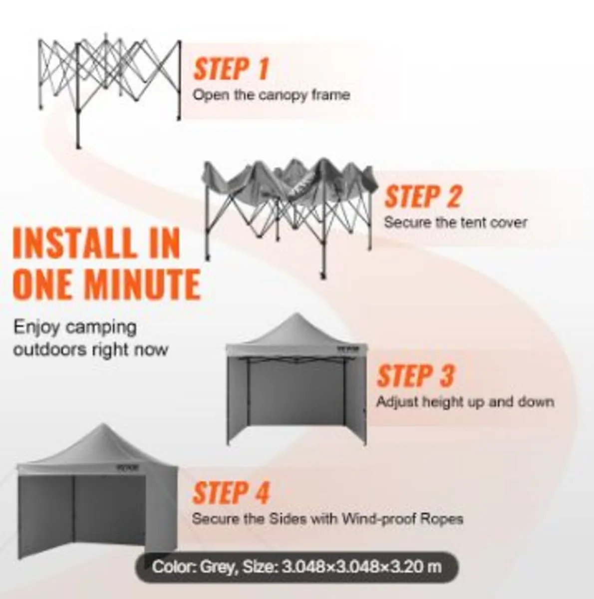 Pop Up Canopy Tent Outdoor Gazebo T - Image 4