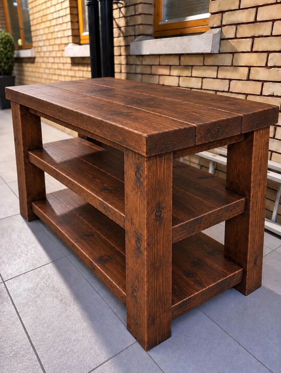 Handmade Rustic Kitchen Island -1200mm - Image 2