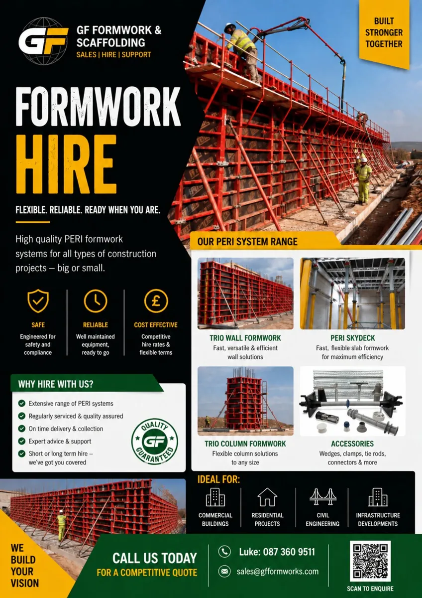 Formwork/Shuttering Hire - Image 1