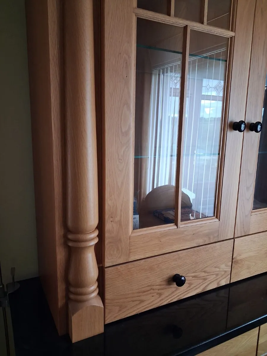 Custom Made Solid Oak Dresser / Display Cabinet - Image 2