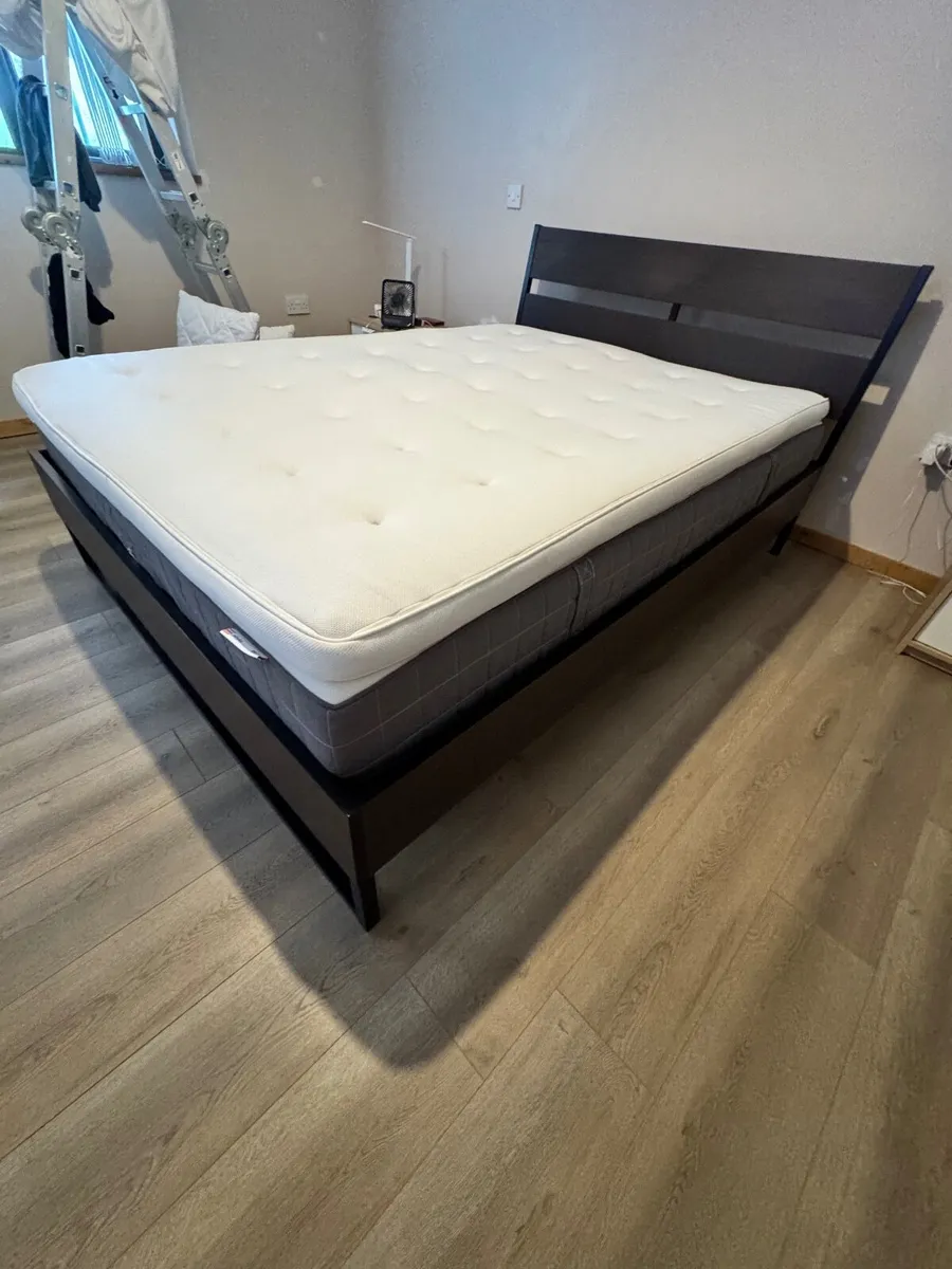 Free kingsize bed frame with mattress and topper- - Image 2