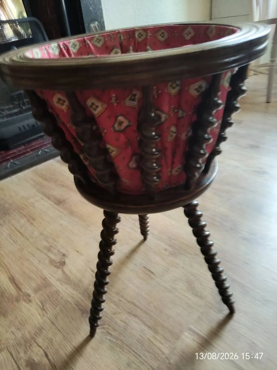 Antique sewing knitting storage - Image 1