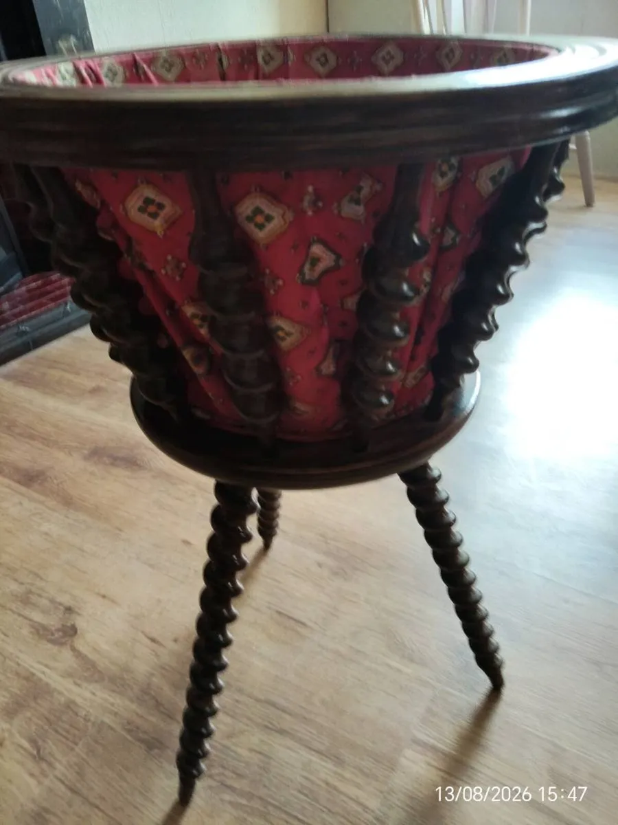 Antique sewing knitting storage - Image 4